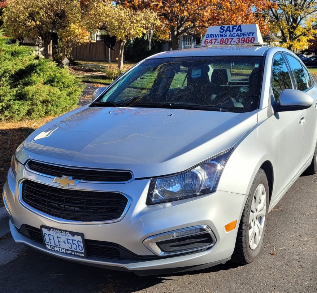 SAFA Driving Academy's car that is used for driving lessons in oshawa and bowmanville